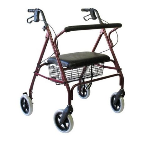 KARMAN HEALTHCARE Karman Healthcare R-4700-BD Heavy Duty Rollator-Burgundy R-4700-BD